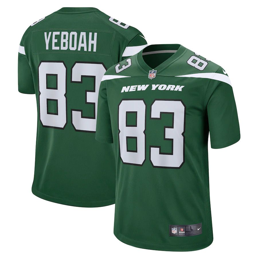 Men New York Jets #83 Kenny Yeboah Nike Gotham Green Team Game NFL Jersey